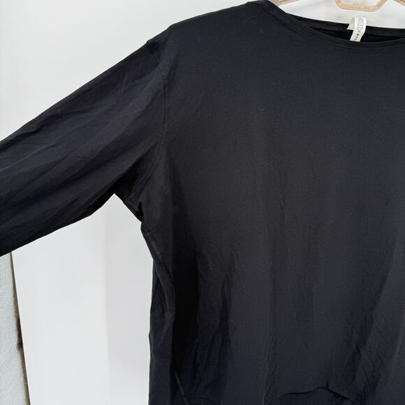 Lululemon Back In Action Long Sleeve Shirt Top Black Size 20 NWT - Picture 2 of 5
